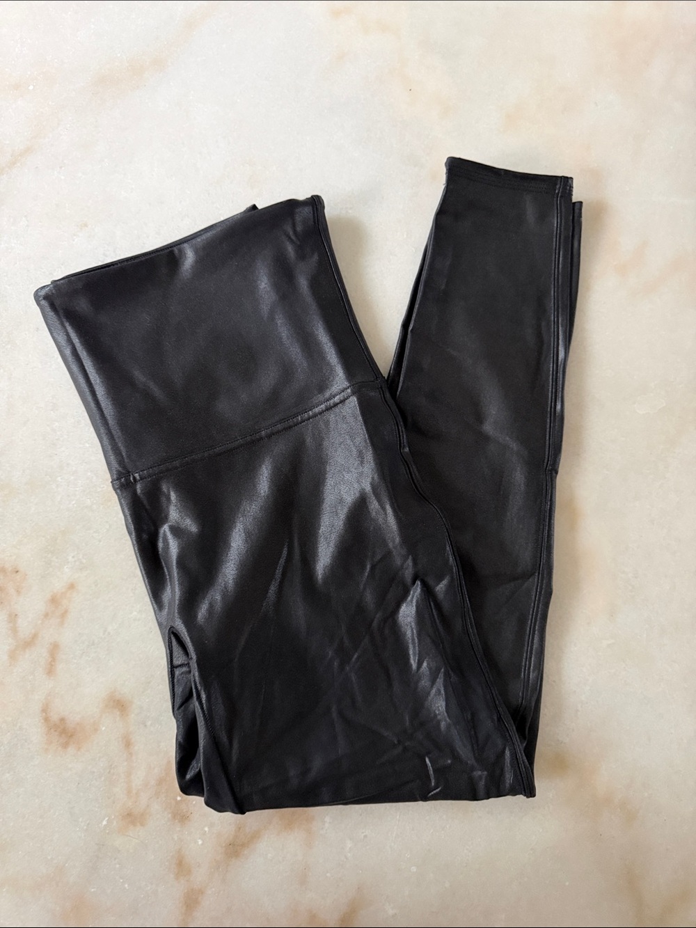 Spanx Black Faux Leather Leggings